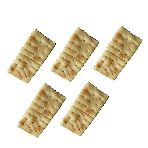 WOONEKY 10 STK Nachgemachte Soda-Cracker Künstliches Keksdekor Simulation Von Essensrequisiten Bäckerei-Display-Kekse Gefälschter Nachtisch Dessert-dekor-Requisiten Keks Spielzeug PVC von WOONEKY