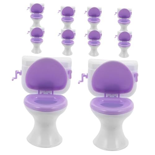 WOONEKY 10 Stück Kunststoff Realistische Kleine Toilettenschüssel für Puppenhaus Badezimmer Mini Möbel Zubehör für Kreative Spielszenen und Bastelprojekte WOONEKY 10 Stück Kunststoff Realistische Kleine Toilettenschüssel für Puppenhaus Badezimmer Mini Möbel Zubehör für Kreative Spielszenen und Bastelprojekte von WOONEKY