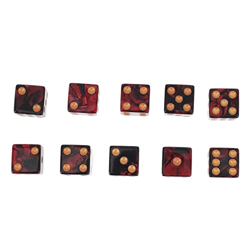 WOONEKY 10 Stück Teiliges Acryl Spielwürfel Zweifarbige Seitige Würfel Rot Schwarz für Party Bar Brettspiele und Familienspiele WOONEKY 10 Stück Teiliges Acryl Spielwürfel Zweifarbige Seitige Würfel Rot Schwarz für Party Bar Brettspiele und Familienspiele von WOONEKY