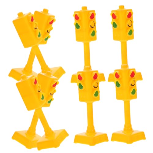 WOONEKY 10 Teiliges Ampelmodell Mini Bremslicht Spielzeug Miniatur Ampel Mini Ampel Kidcraft Spielset Mini Verkehrszeichen Spielen Ampel Spielsets Dekor Abs Gelb von WOONEKY