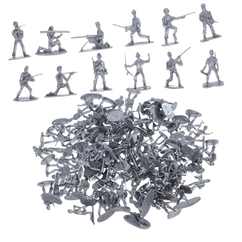 WOONEKY 100 Stück Militärmodellspielzeug kleine Soldatenmodelle Mini -Figuren Spielzeugsoldaten-Actionfiguren Miniatursoldatenmodelle Spielzeugfiguren Minisoldaten Plastik Silber WOONEKY 100 Stück Militärmodellspielzeug kleine Soldatenmodelle Mini -Figuren Spielzeugsoldaten-Actionfiguren Miniatursoldatenmodelle Spielzeugfiguren Minisoldaten Plastik Silber von WOONEKY
