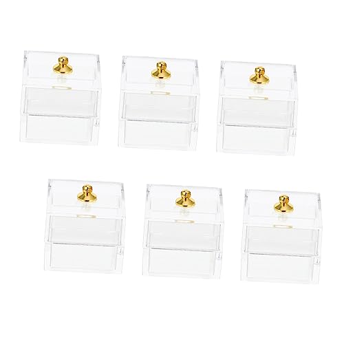 WOONEKY 10pcs Dollhouse Storage Box Candy Display Box Mini Plastic Box (transparent) von WOONEKY