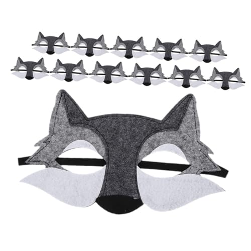WOONEKY 12 Stück Teiliges Filz Halbgesichts Wolfsmasken Atmungsaktive Tiermasken mit Weicher Authentisches Design für Halloween Cosplay und Tier Motto Partys Komfortabel und Leicht für WOONEKY 12 Stück Teiliges Filz Halbgesichts Wolfsmasken Atmungsaktive Tiermasken mit Weicher Authentisches Design für Halloween Cosplay und Tier Motto Partys Komfortabel und Leicht für von WOONEKY