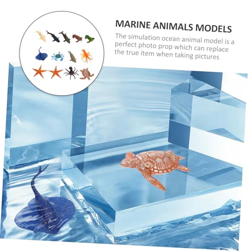 WOONEKY 12 Stück Teiliges Lebensechte Meerestiere Figuren aus Kunststoff Bunte Miniatur Meeres Tiermodelle für Kreative Fantasieentwicklung und Dekoratives Unterwasser Thema WOONEKY 12 Stück Teiliges Lebensechte Meerestiere Figuren aus Kunststoff Bunte Miniatur Meeres Tiermodelle für Kreative Fantasieentwicklung und Dekoratives Unterwasser Thema von WOONEKY