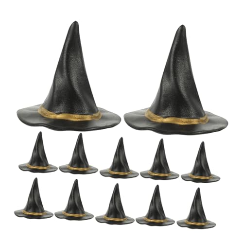WOONEKY 12 Stück Teiliges Mini Hexenhut Schwarz für Puppen Dekoration DIY Halloween Party Zubehör für Puppenhaus und Bastelprojekte WOONEKY 12 Stück Teiliges Mini Hexenhut Schwarz für Puppen Dekoration DIY Halloween Party Zubehör für Puppenhaus und Bastelprojekte von WOONEKY