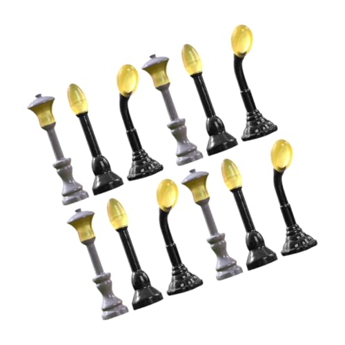 WOONEKY 12 Stück Teiliges Miniatur Straßenlampen mit Nachtleuchteffekt Langlebige Resin Dekoration für Modellbahnen Puppenhäuser Kompakt und Realistisch Gestaltet WOONEKY 12 Stück Teiliges Miniatur Straßenlampen mit Nachtleuchteffekt Langlebige Resin Dekoration für Modellbahnen Puppenhäuser Kompakt und Realistisch Gestaltet von WOONEKY