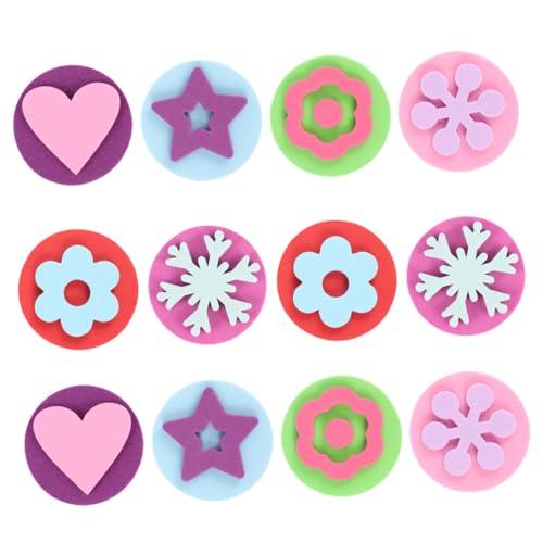 WOONEKY 12 Stück Teiliges Stempelset für Doppelseitig Kreative Graffiti Malvorlagen Bunte Kindgerechte DIY Zeichenstempel Sicher und Langlebig für Kindergarten und Schule WOONEKY 12 Stück Teiliges Stempelset für Doppelseitig Kreative Graffiti Malvorlagen Bunte Kindgerechte DIY Zeichenstempel Sicher und Langlebig für Kindergarten und Schule von WOONEKY