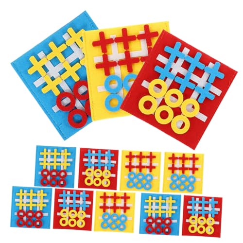 WOONEKY 12 Stück Teiliges Ticktacktoe Spielset aus Filz Interaktives Mini Tischspiel für Fördert Strategisches Kognitive Fähigkeiten und Spielerisches Problemlösen Farben Je WOONEKY 12 Stück Teiliges Ticktacktoe Spielset aus Filz Interaktives Mini Tischspiel für Fördert Strategisches Kognitive Fähigkeiten und Spielerisches Problemlösen Farben Je von WOONEKY
