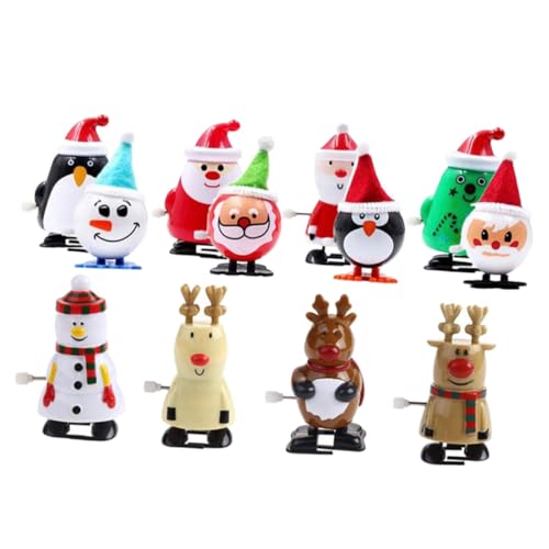 WOONEKY 12 Stück Teiliges Weihnachtsmann Wind Up aus Sicherem Kunststoff Lustige Mechanische Spielzeuge ohne Batterie für Kindergeburtstag und Weihnachtsfeier Dekoration WOONEKY 12 Stück Teiliges Weihnachtsmann Wind Up aus Sicherem Kunststoff Lustige Mechanische Spielzeuge ohne Batterie für Kindergeburtstag und Weihnachtsfeier Dekoration von WOONEKY