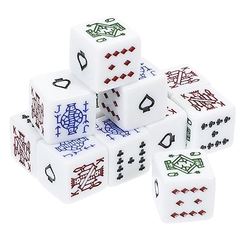 WOONEKY 12St Poker Würfel pokerwürfel Gaming Stuff dice Set Spielbedarf spielewürfel Poker-Würfelspiel Spielzubehör Partywürfel sechsseitige Würfel Spielversorgung lustige Spielchips Acryl von WOONEKY