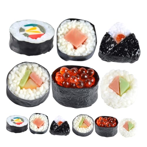 WOONEKY 12 Stück Realistisches Sushi Modell für Kinder Simulationsspielzeug für Küche und Ausstellung Künstliches Lebensmittel für Rollenspiele und Fotorequisiten WOONEKY 12 Stück Realistisches Sushi Modell für Kinder Simulationsspielzeug für Küche und Ausstellung Künstliches Lebensmittel für Rollenspiele und Fotorequisiten von WOONEKY