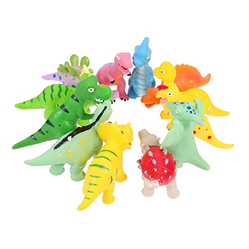 WOONEKY 12st Dinosaurier Wasserspielzeug Spielzeug Für Badezimmertiere -Accessoire Süßes Badespielzeug Dinosaurier-Spielzeug Badewannenspielzeug Für Den Haushalt Badversorgung Vinyl von WOONEKY