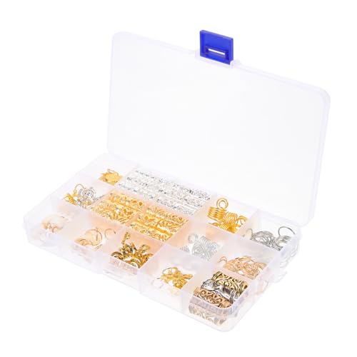 WOONEKY 159 Stück Teiliges Haarschmuck Leichten Sicheren Haarmanschetten und Perlen für Zöpfe und Dreadlocks Modische Accessoires für Hochzeiten Partys und Festivals Komfortabel und WOONEKY 159 Stück Teiliges Haarschmuck Leichten Sicheren Haarmanschetten und Perlen für Zöpfe und Dreadlocks Modische Accessoires für Hochzeiten Partys und Festivals Komfortabel und von WOONEKY