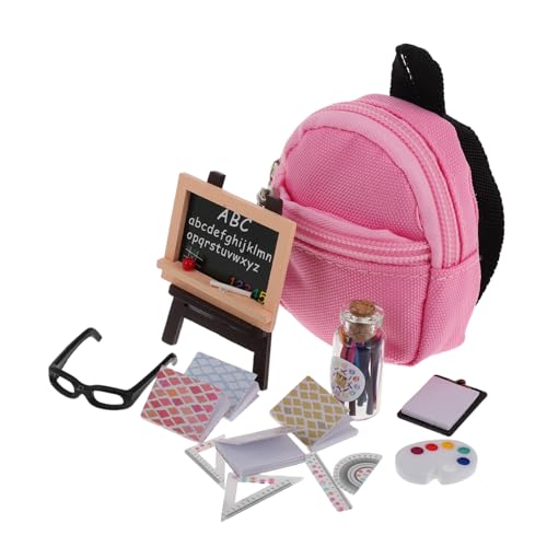 WOONEKY 16 Stück Maßstab Langlebig und Kompakt mit Lineal Rucksack Tafel Papier und Taschenrechner für Puppenhaus Zubehör WOONEKY 16 Stück Maßstab Langlebig und Kompakt mit Lineal Rucksack Tafel Papier und Taschenrechner für Puppenhaus Zubehör von WOONEKY