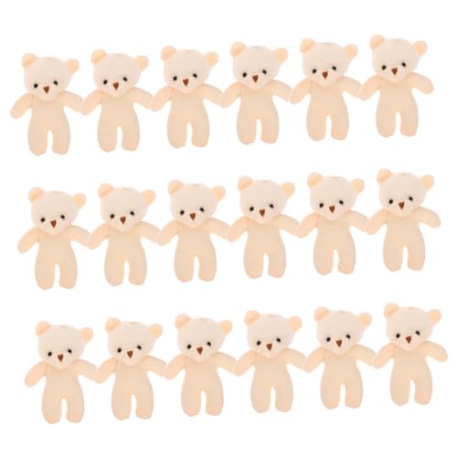 WOONEKY 18 STK Mini-Puppe Bär Plüsch Schlüsselanhänger schöner Bärenanhänger Taschenbär Mini-Bären kuschelbären Little Bear Aufhängen von Bärenfiguren multifunktionale Bärenfiguren Stoff von WOONEKY