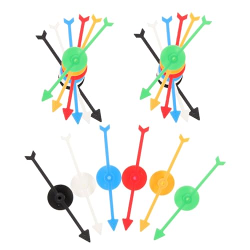 WOONEKY 18 Stück Rotierende Zeiger Aus Kunststoff Transparente Für Klassenzimmer Plattenspieler Zubehör Brettspiel Rotierende Pfeile von WOONEKY