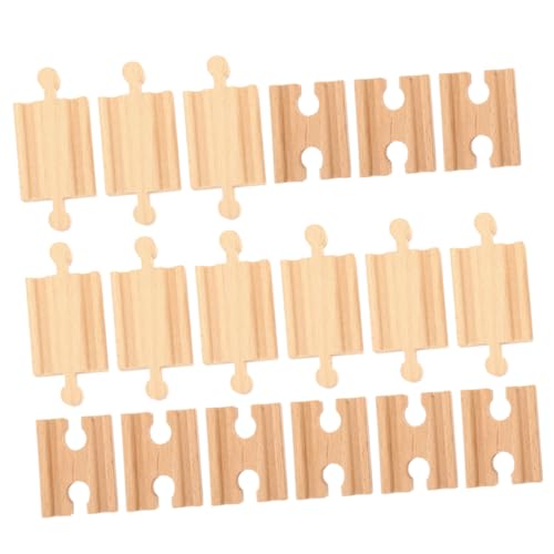 WOONEKY 18 Stück Teiliges Holz Zugschienen mit Geraden Gleisen für Pädagogische Holzeisenbahn Zubehör Kreativität Feinmotorik und Hand Auge Koordination Kompatibel mit Montessorispielzeug WOONEKY 18 Stück Teiliges Holz Zugschienen mit Geraden Gleisen für Pädagogische Holzeisenbahn Zubehör Kreativität Feinmotorik und Hand Auge Koordination Kompatibel mit Montessorispielzeug von WOONEKY