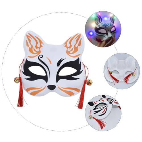 WOONEKY 1Stk Halloween-Fuchsmaske Fuchs Cosplay-Zubehör Kabuki-Kitsune-Maske Katze Cosplay-Maske halloween costume halloween kleidung Halloween-Gesichtsmaske Party-Masken-Requisite Plastik von WOONEKY