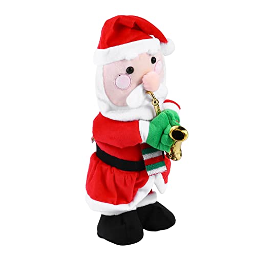 WOONEKY 1pc Electric Santa Claus Saxophon Spielzeug Weihnachtsspielzeug Twist Singing Toy von WOONEKY