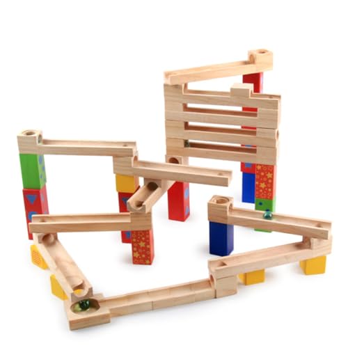 WOONEKY 1Stk Gebäudeblock für Kinder Building Blocks for Kinder bausteine Achterbahn Spielzeug für Kinder Achterbahn Marmor Spielzeuge Balancespielzeug für Kinder hölzern Blöcke von WOONEKY