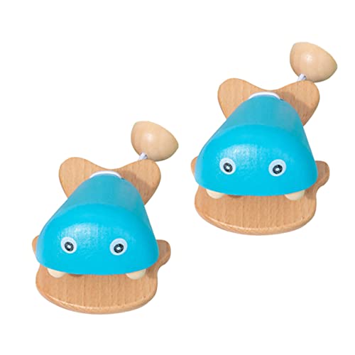 WOONEKY 2 Kleine Fische Kastagnetten Orff Kastagnetten Lernspielzeug Kastagnetten Musikinstrument Musikspielzeug Puzzle Spielzeug Kastagnetten Spielzeug Kinderspielzeug von WOONEKY