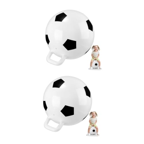 WOONEKY 2 STK aufblasbarer Spielzeugball Hüpfender Ball Weltraumspielzeug für Kinder kinderspielzeug Kinder Spielzeug Sprungball Kinder Fussball Springender Ball aufblasbarer Ball Weiß von WOONEKY