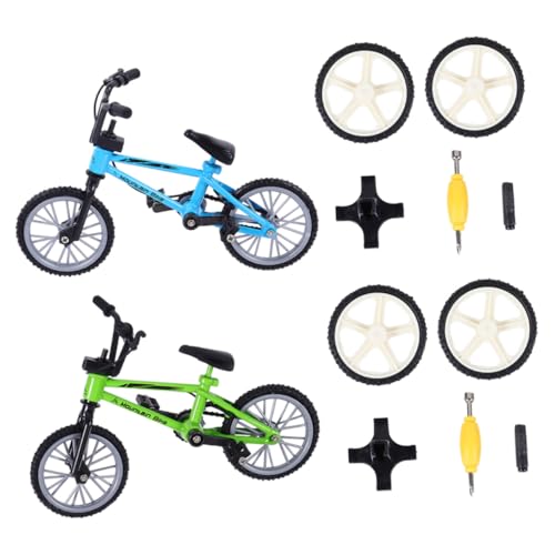 WOONEKY 2 Sätze Aluminiumlegierung Finger Bike Teilig Simulation Miniatur Fingertip Bewegungsspielzeug Stressabbau Desktop für Jungen Mädchen WOONEKY 2 Sätze Aluminiumlegierung Finger Bike Teilig Simulation Miniatur Fingertip Bewegungsspielzeug Stressabbau Desktop für Jungen Mädchen von WOONEKY