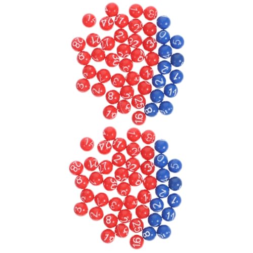 WOONEKY 2 Sätze Ball der Lotteriemaschine Mini-Bingo-Kugeln Mini-Unterhaltungsbälle Party-Lotterie unterhaltungsspiele Bingo trinkspiel Verlosung von Bällen Farbige Lotteriekugeln Plastik von WOONEKY