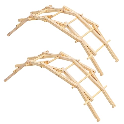 WOONEKY 2 Sätze Bauspielzeug Aus Holz Bauspielzeug Für Kinder Bogenbrücke-Puzzle-Spielzeug Haushaltsspielzeug Für Kinder Montessori-Spielzeug Bauspielzeug Für Bogenbrücken Kinder Basteln von WOONEKY