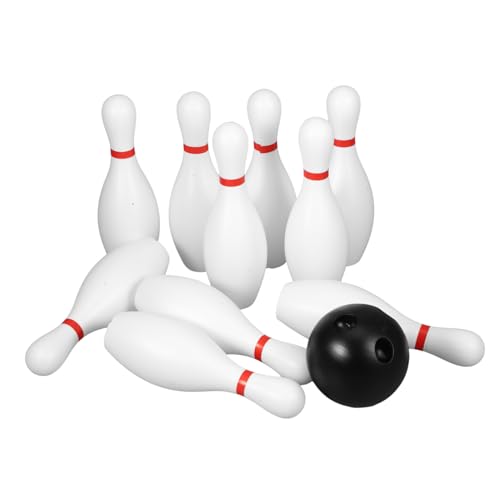 WOONEKY 2 Sätze Bowling Puzzle-Spielzeug Schüsseln und Kugel Ballspiele für die Familie Schläger interaktives Spielzeug sportgeräte für Kinder Spielzeuge Junge Spielzeug Plastik Weiß von WOONEKY