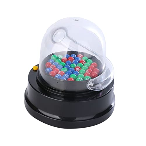 WOONEKY 2 Sätze Elektrische Lotteriemaschine Bingo-spielautomat Bingo-Maschine Glücklicher Zahlenwähler Glückliche Ballsammelmaschine Mini-Schachbrett Tombola Für Rifas Black Plastik von WOONEKY