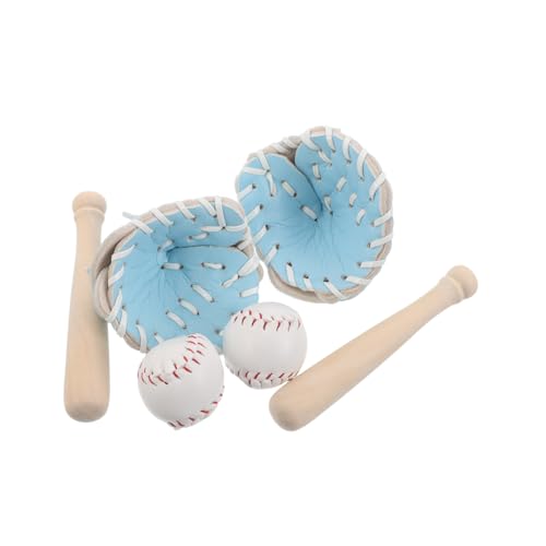 WOONEKY 2 Sätze Miniatur Baseball Schläger Handschuh und Ball Set Mini Baseball Zubehör für Puppenhaus Leichtes Tragbares Sport Dekor für Schreibtisch Kuchen Topper und Bastelprojekte WOONEKY 2 Sätze Miniatur Baseball Schläger Handschuh und Ball Set Mini Baseball Zubehör für Puppenhaus Leichtes Tragbares Sport Dekor für Schreibtisch Kuchen Topper und Bastelprojekte von WOONEKY