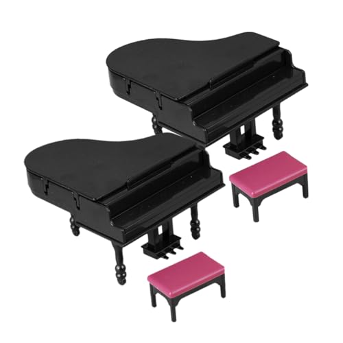 WOONEKY 2 Sätze Miniatur Puppenhaus Klavier mit Hocker Handgefertigtes Upright Piano Kompakt und Leicht für Reise DIY Miniatur Szenen Musikinstrument Dekoration Partygeschenk WOONEKY 2 Sätze Miniatur Puppenhaus Klavier mit Hocker Handgefertigtes Upright Piano Kompakt und Leicht für Reise DIY Miniatur Szenen Musikinstrument Dekoration Partygeschenk von WOONEKY