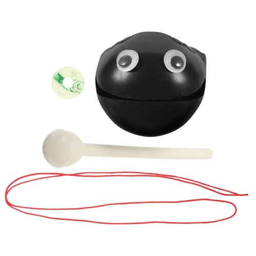 WOONEKY 2 Sätze Rhythmus-Spielzeug Percussion-Spielzeug Handtrommel mit Schlägel musikinstrumente Musical Instruments Bürospielzeug Musikspielzeug aus Kunststoff Plastik Black von WOONEKY