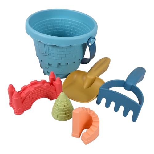 WOONEKY 2 Sätze Strandeimer Sandkastenspielzeug Sandspielzeug Spielen Draußen Kinderspielzeug Outdoor-Spielzeug Für Kleinkinder Eimer Für Sandspielzeug Sandwanne Sandburg Plastik Blue von WOONEKY