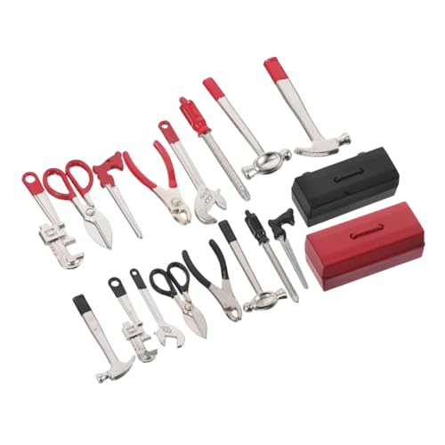 WOONEKY 2 Sets Miniatur Werkzeugkoffer Modell Werkzeugsatz Mini Werkzeuge Puppenhaus Bauwerkzeuge Puppenhaus Miniaturwerkzeuge Mini Reparatur Werkzeugsatz Winziger Werkzeugkoffer WOONEKY 2 Sets Miniatur Werkzeugkoffer Modell Werkzeugsatz Mini Werkzeuge Puppenhaus Bauwerkzeuge Puppenhaus Miniaturwerkzeuge Mini Reparatur Werkzeugsatz Winziger Werkzeugkoffer von WOONEKY