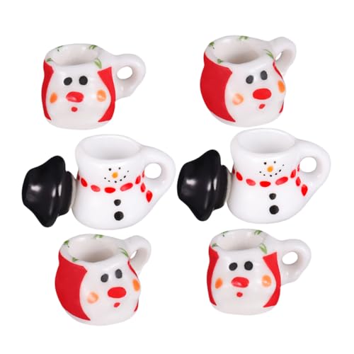 WOONEKY 2 Sets Puppenhaus Miniatur Teekannen Miniatur Küchenzubehör Kleine Teekanne Teetassen DIY Puppenhaus Küchendekor Winzige Tassen Hübsche Teetasse Keramik WOONEKY 2 Sets Puppenhaus Miniatur Teekannen Miniatur Küchenzubehör Kleine Teekanne Teetassen DIY Puppenhaus Küchendekor Winzige Tassen Hübsche Teetasse Keramik von WOONEKY