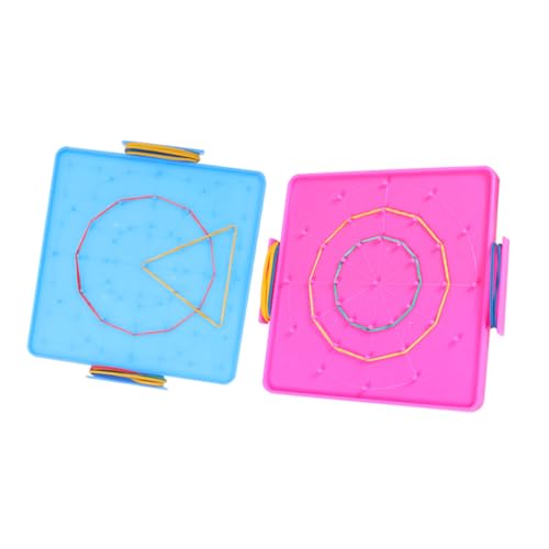WOONEKY 2 Stück Doppelseitiges Geoboard für Schüler Kunststoff Steckbrett Mathe Lernspielzeug Feinmotorikfördernd Grundschule Lernmaterial Blau WOONEKY 2 Stück Doppelseitiges Geoboard für Schüler Kunststoff Steckbrett Mathe Lernspielzeug Feinmotorikfördernd Grundschule Lernmaterial Blau von WOONEKY
