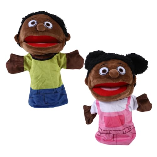 WOONEKY 2 Stück Familien Handpuppe Familienmitglied Puppen Cartoon Handpuppe Kreatives Handspielzeug Handspielzeug Familienmitglied Realistische Handpuppe Stofffigur Puppenfigur von WOONEKY