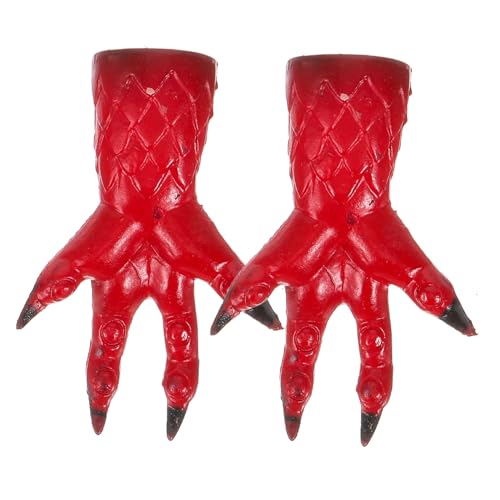 WOONEKY 2 Stück Fingerspielzeug Streichwerkzeuge Künstliche Fingernägel Monsterfinger Fingernägel Für Cosplay Fingernägel Für Cosplay Gefälschte Monsternägel Falsche Monster von WOONEKY