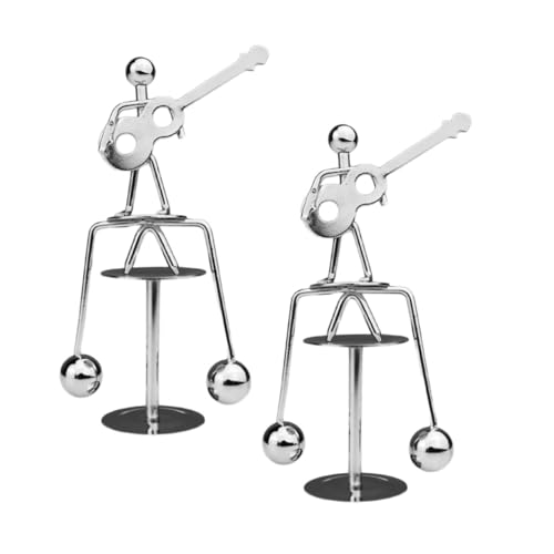 WOONEKY 2 Stück Gitarre und Mann Skulptur Desktop Physik Balancierspielzeug Dekoration Robust Rostfrei Elegantes Design für Büro und Zuhause WOONEKY 2 Stück Gitarre und Mann Skulptur Desktop Physik Balancierspielzeug Dekoration Robust Rostfrei Elegantes Design für Büro und Zuhause von WOONEKY