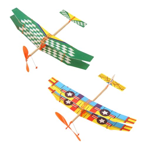 WOONEKY Gummibandflugzeug Spielzeug 2 Stück Kleiner Segelflugzeug für Kinder Leicht Zusammenzubauen Fördert Hand Auge Koordination für Außenbereich WOONEKY Gummibandflugzeug Spielzeug 2 Stück Kleiner Segelflugzeug für Kinder Leicht Zusammenzubauen Fördert Hand Auge Koordination für Außenbereich von WOONEKY