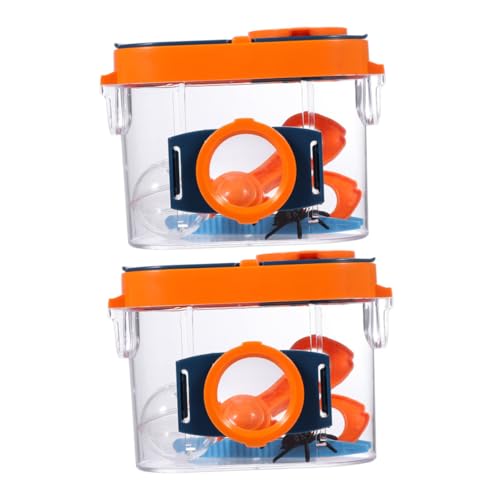 WOONEKY 2 Stück Insekten Beobachtungsbox mit Doppel Linse Tragbar für Outdoor Entdeckung Naturwissenschaft Lernspielzeug Robust und Einfach zu Bedienen WOONEKY 2 Stück Insekten Beobachtungsbox mit Doppel Linse Tragbar für Outdoor Entdeckung Naturwissenschaft Lernspielzeug Robust und Einfach zu Bedienen von WOONEKY