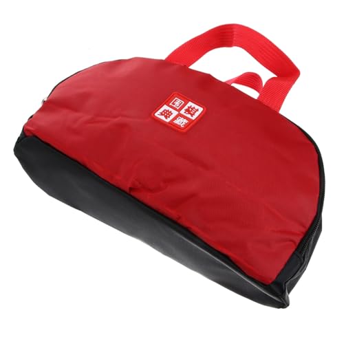 WOONEKY 2 Stück Karton Aufbewahrungstasche Schachtasche Reisetasche Spielzubehör Gehen Gobang-spieltasche Perlen Boxen Tasche Reise-Organizer-Taschen Reise-Einkaufstasche Polyester Rot von WOONEKY