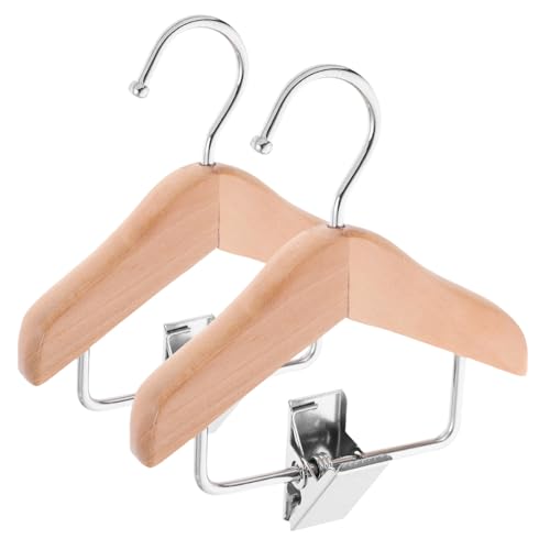 WOONEKY 2 Stück Mini Holz Puppen Kleiderbügel aus Robustem Material Kompakt und Praktisch für Puppenkleidung für Puppenschrank und Puppenhaus Dekoration Platzsparend und Leicht WOONEKY 2 Stück Mini Holz Puppen Kleiderbügel aus Robustem Material Kompakt und Praktisch für Puppenkleidung für Puppenschrank und Puppenhaus Dekoration Platzsparend und Leicht von WOONEKY