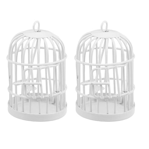 WOONEKY 2 Stück Miniatur Metall Vogelkäfig Deko mit Tür für Puppenhaus und Feengarten Vintage Stil Metallornament für DIY Projekte Elegante Tischmitte und Wohnraumdekoration WOONEKY 2 Stück Miniatur Metall Vogelkäfig Deko mit Tür für Puppenhaus und Feengarten Vintage Stil Metallornament für DIY Projekte Elegante Tischmitte und Wohnraumdekoration von WOONEKY