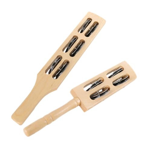 WOONEKY 2 Stück Musikinstrument Holzschellen Metallklang Handliche Klanghölzer für Rhythmisches und Musikalische Jungen Mädchen WOONEKY 2 Stück Musikinstrument Holzschellen Metallklang Handliche Klanghölzer für Rhythmisches und Musikalische Jungen Mädchen von WOONEKY
