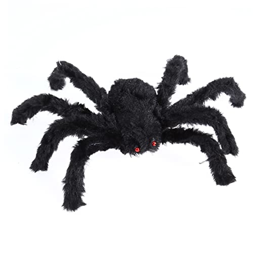 WOONEKY 2 Stück Plüschtier Spinne Schwarze Spinne Requisiten Plüschpuppe Halloween Streich Requisiten Gruselige Party Requisiten Spinne Spielzeug Make Up Spielzeug Flauschige Stofftiere von WOONEKY