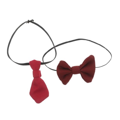 WOONEKY 2 Stück Puppen Fliegenhalsbänder für DIY Puppen Kostümzubehör für Kreative Bastelprojekte Rot WOONEKY 2 Stück Puppen Fliegenhalsbänder für DIY Puppen Kostümzubehör für Kreative Bastelprojekte Rot von WOONEKY
