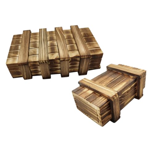 WOONEKY 2 Stück Schwierige Holz Rätselbox Teilig mit Versteckten Fächern Pädagogisches Denkspielzeug für Erwachsene Langlebig mit Abgerundeten Kanten für Geburtstag und Weihnachten WOONEKY 2 Stück Schwierige Holz Rätselbox Teilig mit Versteckten Fächern Pädagogisches Denkspielzeug für Erwachsene Langlebig mit Abgerundeten Kanten für Geburtstag und Weihnachten von WOONEKY